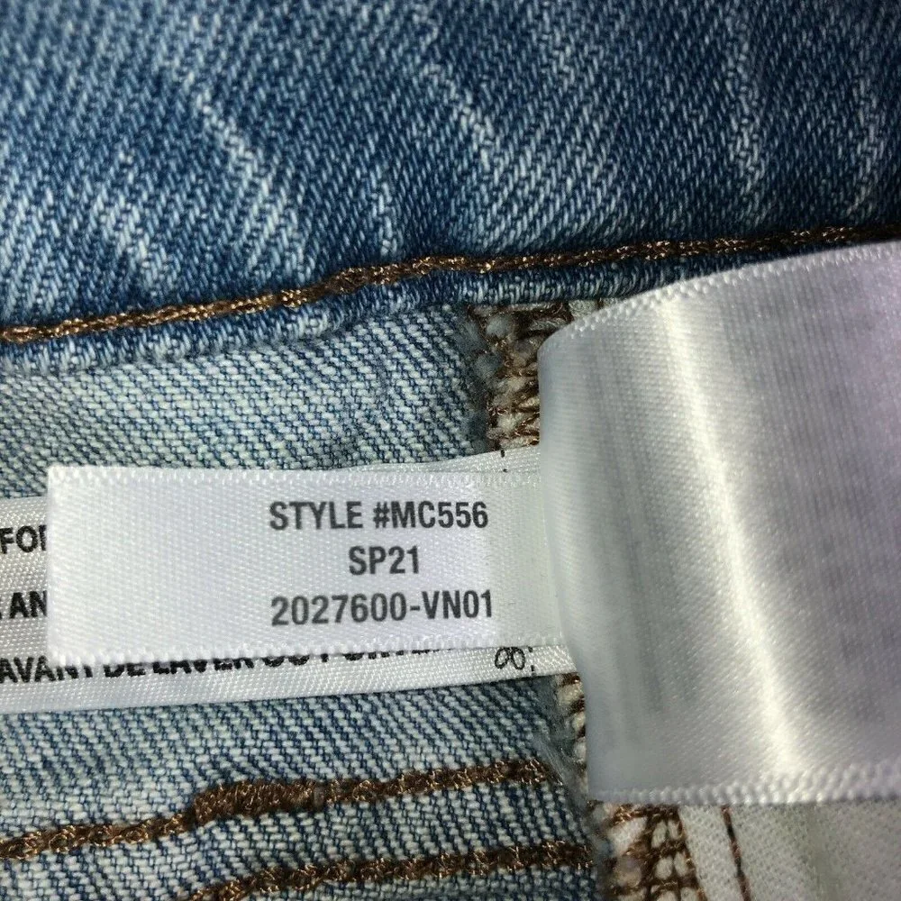 MADEWELL The Slim Boy Jean High Rise Crop Denim Light Wash Women’s Sz 32 - Picture 11 of 12